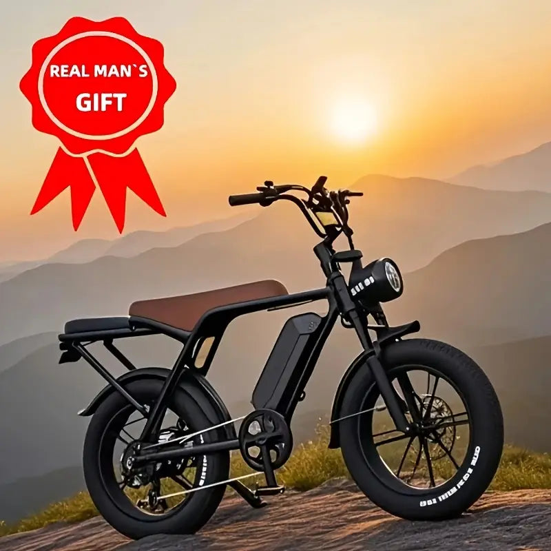 V8 Electric Mountain Bike — 500W • 48V Removable Battery • 19 mph