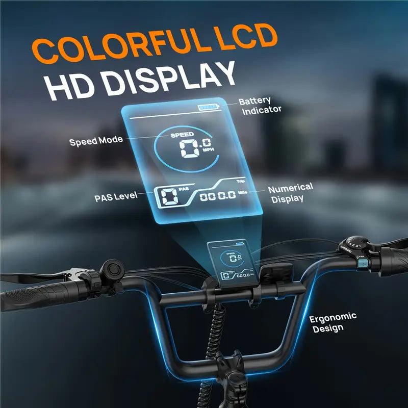 E20 Electric Bike — 745W • 48V&nbsp;13Ah • up to 20&nbsp;mph • 20×3″ Tires
